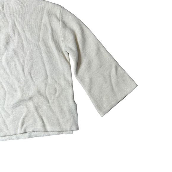 Loeil Cream Crew Neck Pullover Sweater Small Rare - Picture 2 of 4